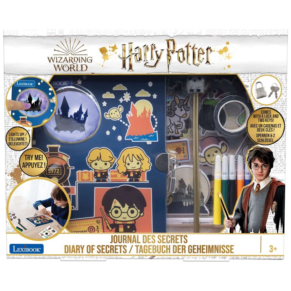 Diario secreto electrónico Harry Potter con candado y accesorios