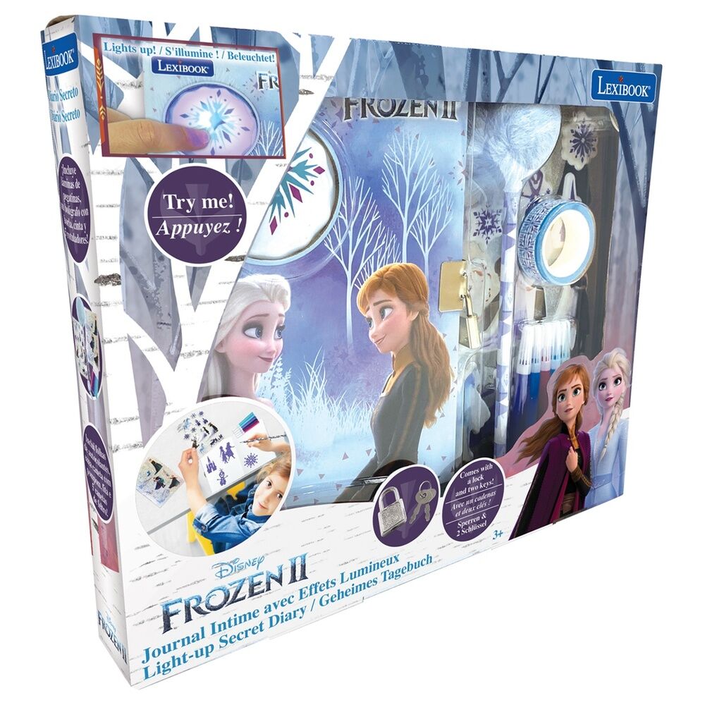 Diario secreto electrónico Lexibook de Disney Frozen con candado y accesorios