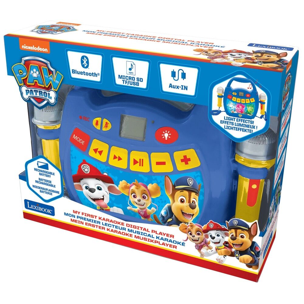 Karaoke portátil Lexibook Paw Patrol con dos micrófonos