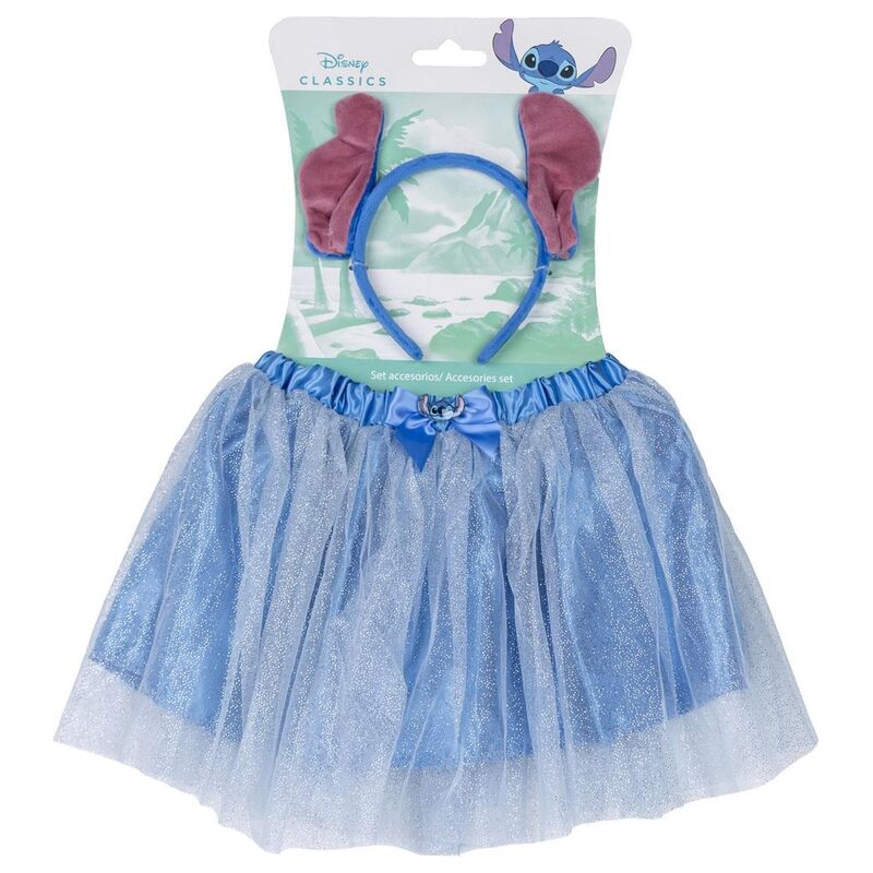 Set de diadema con orejas y tutú azul de Stitch Disney
