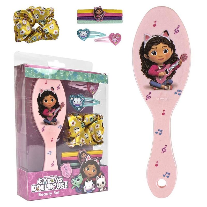 Set de belleza Gabby's Dollhouse con cepillo y accesorios para el cabello