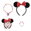 Set de accesorios Minnie Disney con diadema, collar y pulsera