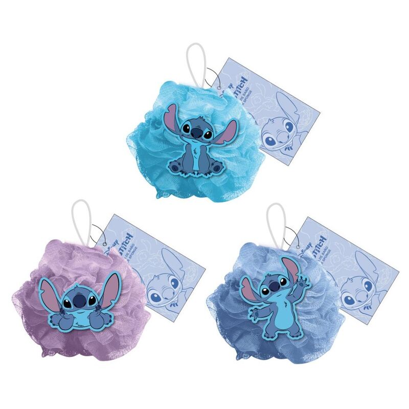 Esponja de ducha Stitch Disney surtida con lazo