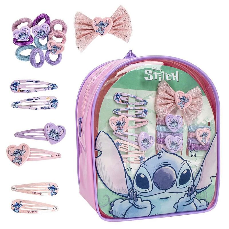 Set Stitch Disney con mochila y accesorios para el cabello