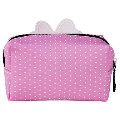 Neceser rosa de Minnie Disney con lunares blancos y cremallera - 2
