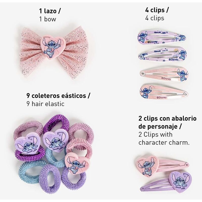 Set Stitch Disney con mochila y accesorios para el cabello - 3