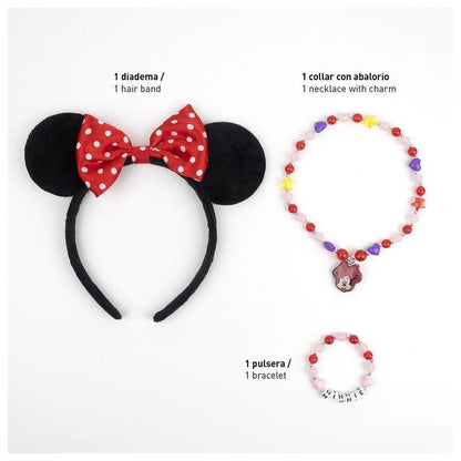 Set de accesorios Minnie Disney con diadema, collar y pulsera - 3