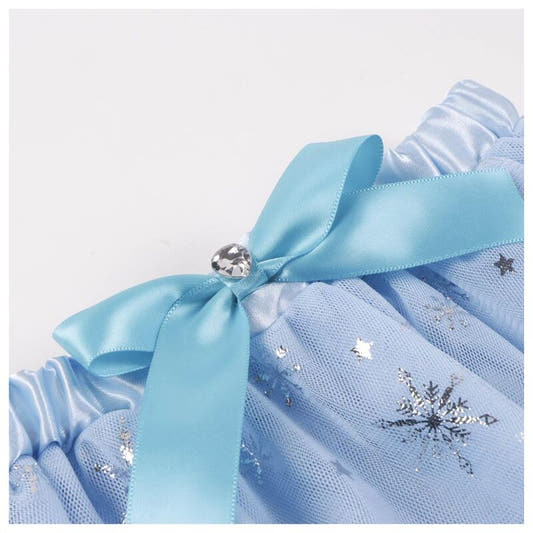 Set Frozen Disney con diadema y tutú azul con copos de nieve - 4