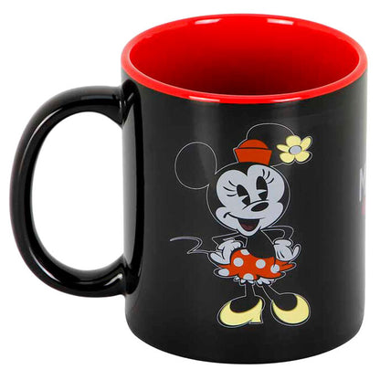 Taza negra de Minnie Disney con interior rojo - 2
