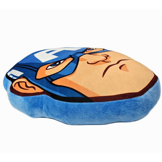 Cojín 3D de Capitán América Marvel con rostro y casco azul - 2