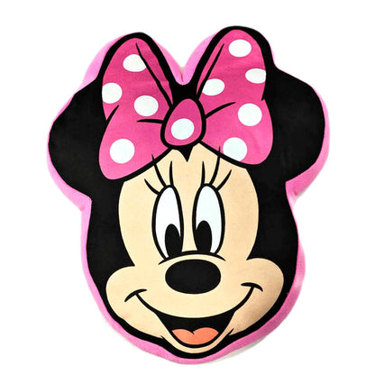 Cojín 3D de Minnie Disney con lazo rosa de lunares