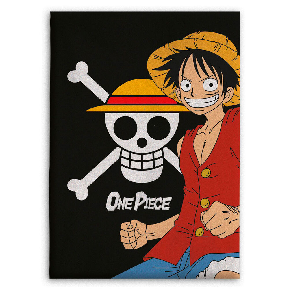 Manta One Piece con Luffy y la calavera del sombrero de paja