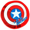Cojín 3D de Capitán América Marvel con diseño de escudo y texto I AM AN AVENGER