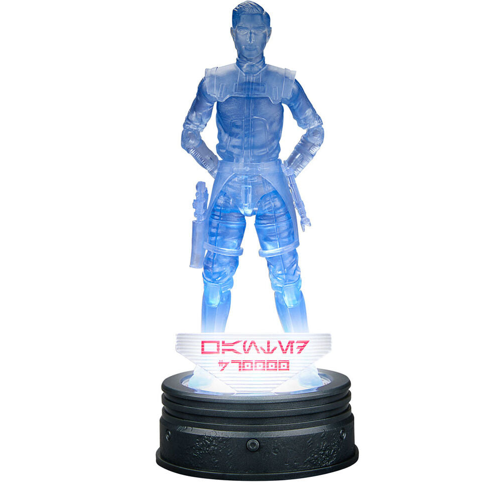 Figura translúcida azul de Ezra Bridger Star Wars sobre base circular negra - 3