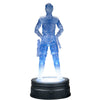 Figura translúcida azul de Ezra Bridger Star Wars sobre base circular negra
