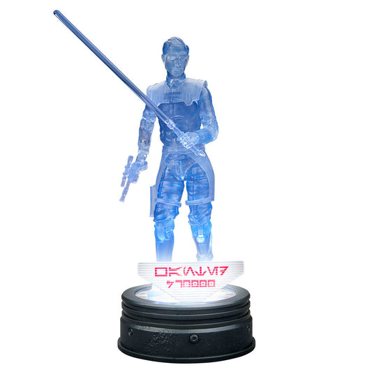 Figura translúcida azul de Ezra Bridger Star Wars sobre base circular negra - 6