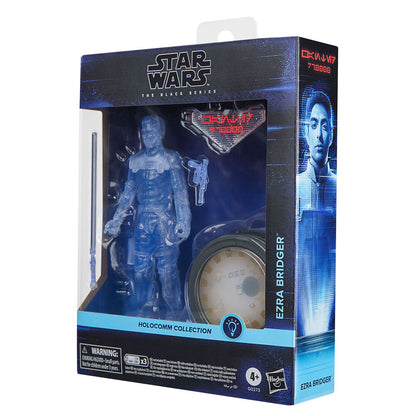 Figura translúcida azul de Ezra Bridger Star Wars sobre base circular negra - 8