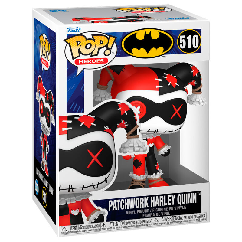 Figura Funko POP! Patchwork Harley Quinn 510 en caja