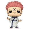 Figura Funko POP! de Ryomen Sukuna con vestimenta blanca y azul