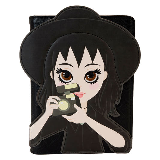 Cuaderno Loungefly de Lydia Deetz de Beetlejuice con cámara