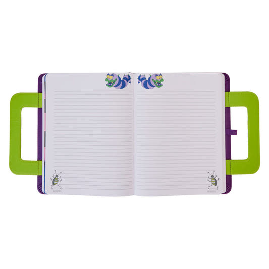 Cuaderno Beetlejuice Loungefly morado con asa verde e ilustración de personajes - 2