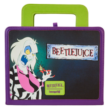 Cuaderno Beetlejuice Loungefly morado con asa verde e ilustración de personajes - 5