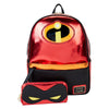Mochila roja metalizada Loungefly de Los Increíbles con monedero extraíble