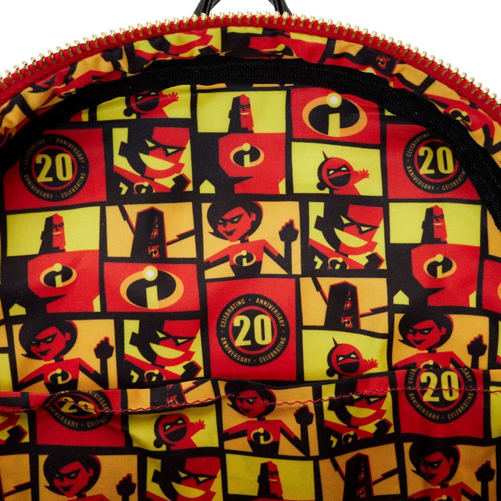 Mochila roja metalizada Loungefly de Los Increíbles con monedero extraíble - 5