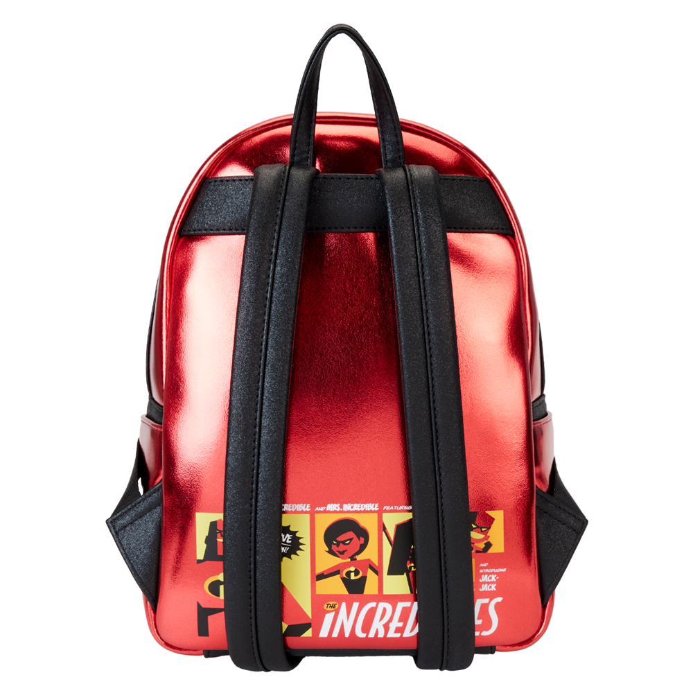 Mochila roja metalizada Loungefly de Los Increíbles con monedero extraíble - 6