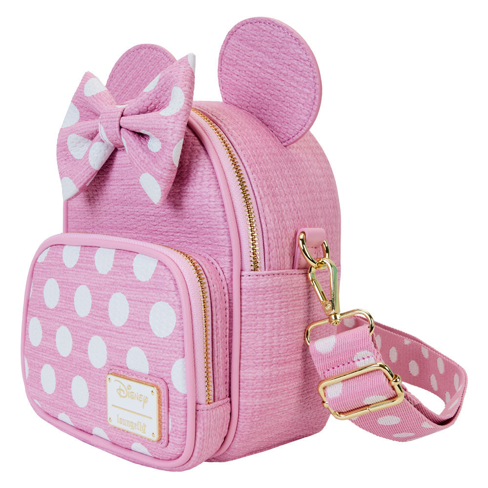 Mochila rosa de Minnie Disney Loungefly con lunares y lazo 3D - 2