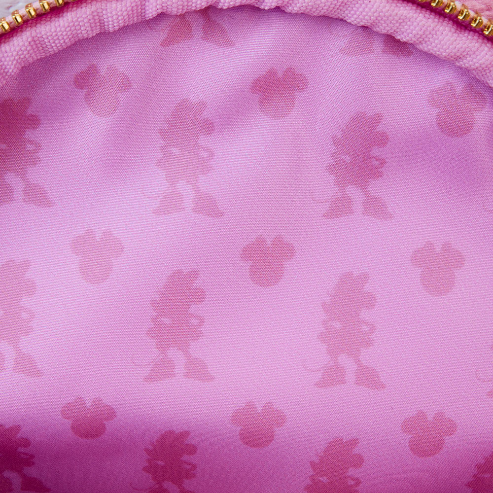 Mochila rosa de Minnie Disney Loungefly con lunares y lazo 3D - 3