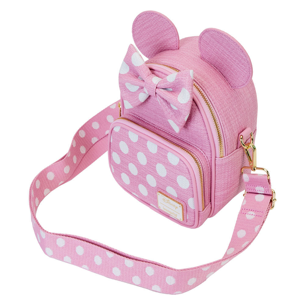 Mochila rosa de Minnie Disney Loungefly con lunares y lazo 3D - 5