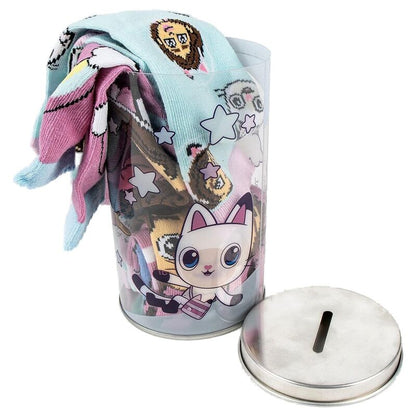 Hucha de La Casa de Muñecas de Gabby con cuatro pares de calcetines estampados - 2
