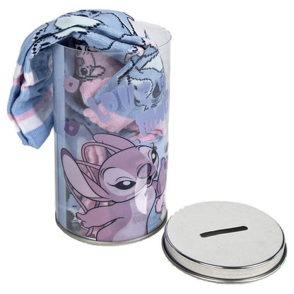 Hucha con cuatro pares de calcetines Stitch Disney - 2