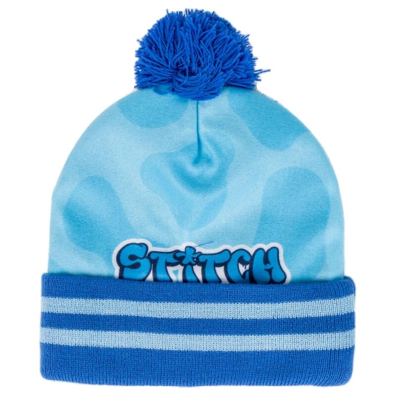 Set azul de gorro con pompón y guantes de Stitch Disney - 2