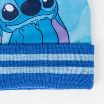 Set azul de gorro con pompón y guantes de Stitch Disney - 4