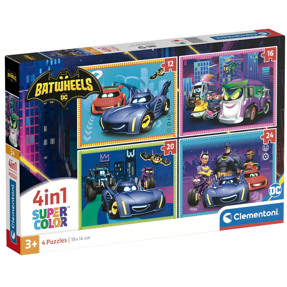 Puzzle 4 en 1 Batwheels DC Comics de Clementoni