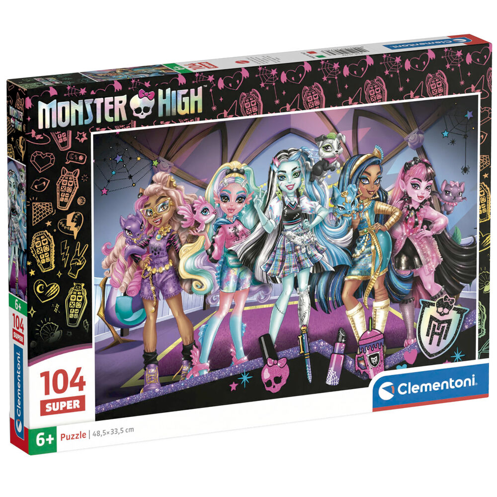 Puzzle Clementoni de 104 piezas con personajes de Monster High