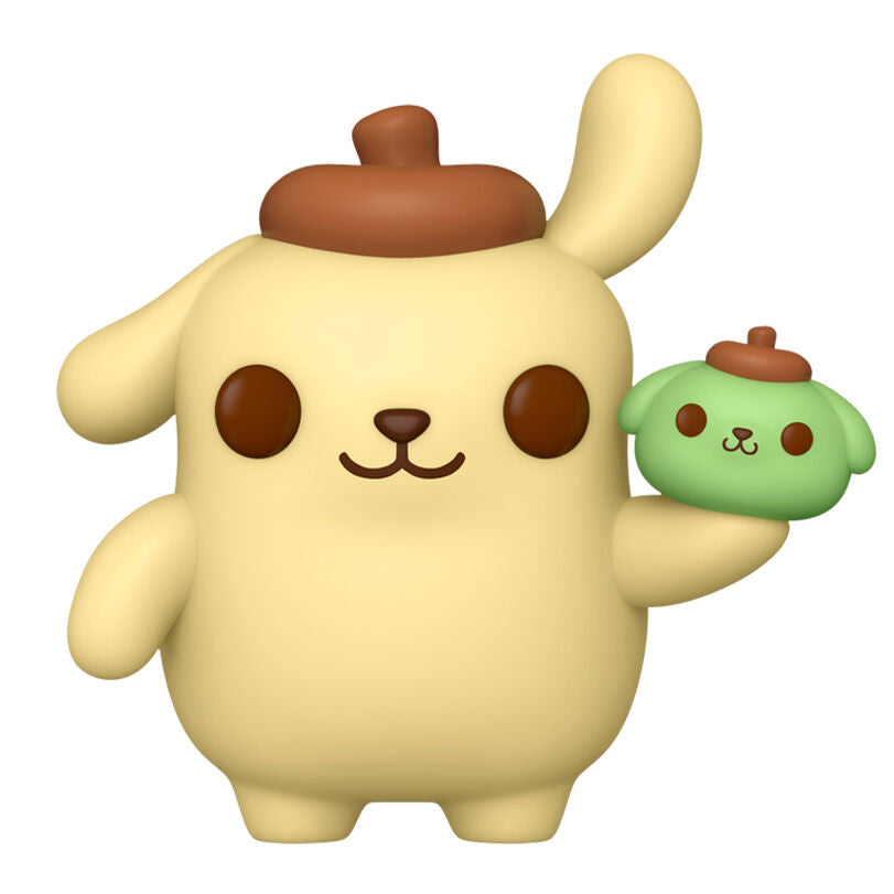Figura Funko POP! de Pompompurin con una pequeña figura verde