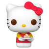 Figura Funko POP! de Hello Kitty con lazo rojo y un plato con postre