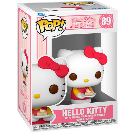 Figura Funko POP! de Hello Kitty con lazo rojo y un plato con postre - 2