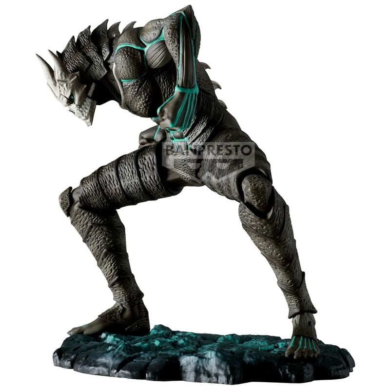 Figura Banpresto de Kaiju No. 8 sobre base rocosa