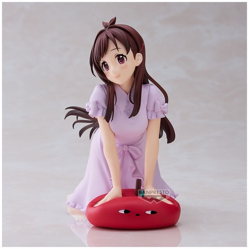 Figura Banpresto de Akari Tsujino con vestido lavanda y cojín rojo - 2