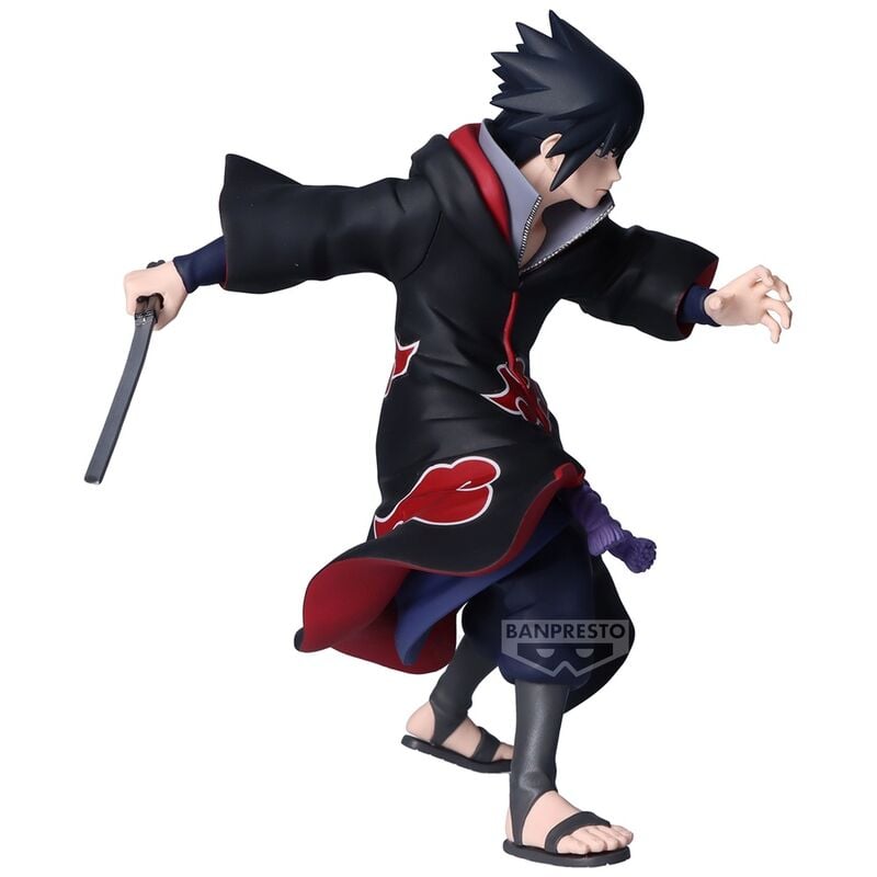 Figura de Sasuke Uchiha con capa de Akatsuki y espada - 2