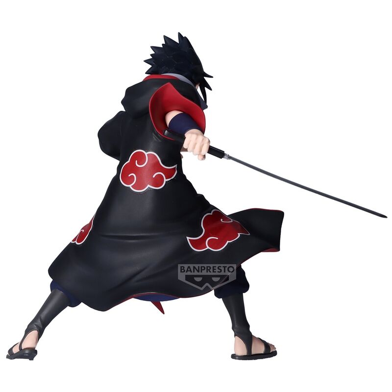 Figura de Sasuke Uchiha con capa de Akatsuki y espada - 4