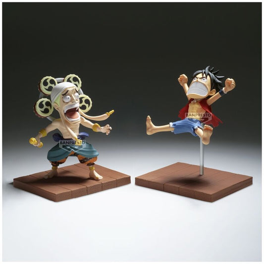 Set de figuras de Luffy y Enel de One Piece sobre bases - 5