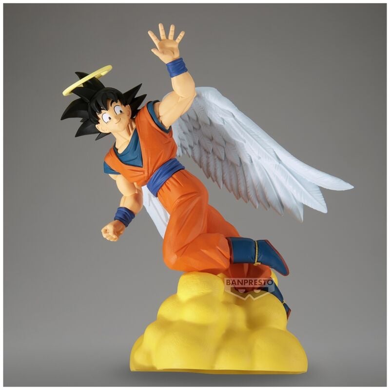 Figura de Son Goku con alas sobre una nube amarilla - 5