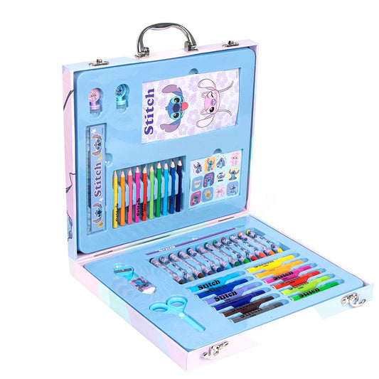 Maletín metálico de papelería Stitch Disney para colorear - 3