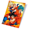 Póster 3D de Goku en tres transformaciones de Dragon Ball Super