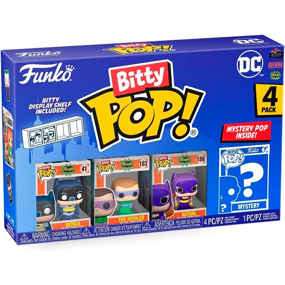 Blíster FUNKO Bitty POP! DC Comics con 4 figuras surtidas y expositor - 3